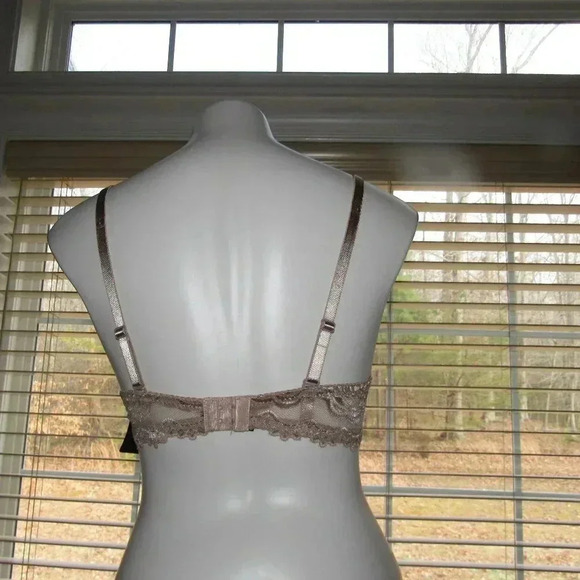 NWT Rene Rolfe Slight Push-Up Tan Lace Bra Sz 36B - Picture 3 of 6